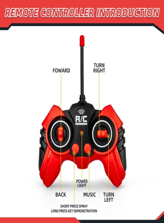 Fistone RC Semi-Trailer Truck & Friction Powered Excavator Toy Set, 1:24 Scale with Sound and Lights, 6 CH Remote Control Flatbed Truck and Inertia-Powered Excavator Toys for Kids Boys，Red - Image 5